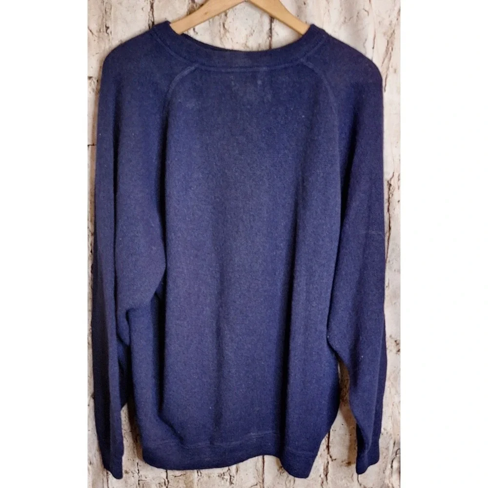 Vintage‎ Andean 100% Alpaca Ex. large (XL) deep blue crew neck sweater
